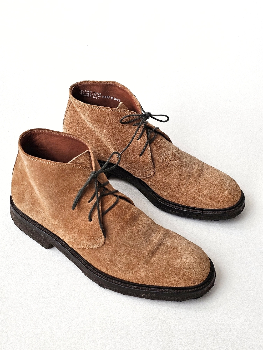 Calzoleria Toscana Italian Suede Chukka Boots Tan Size 10 Luxury Artisan Made